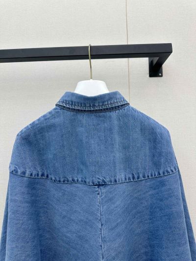 Loewe Denim Button-Front Shirt in Blue