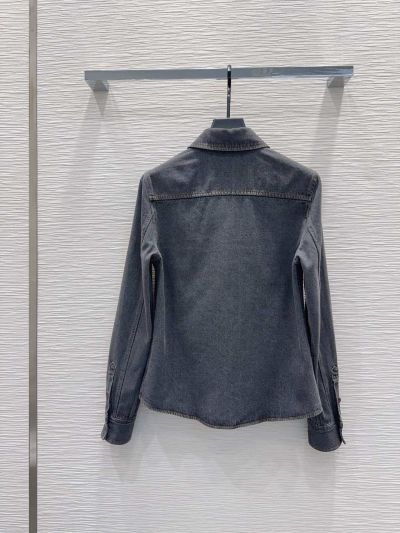 Loewe Denim Button-Front Shirt in Navy