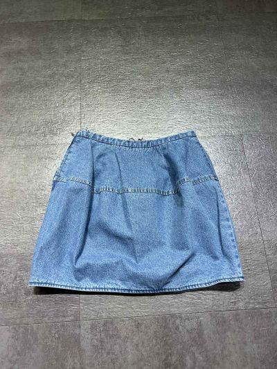 Loewe Denim Embroidered Skirt in Blue