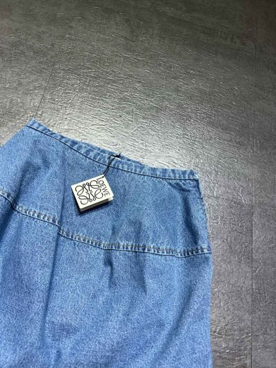 Loewe Denim Embroidered Skirt in Blue