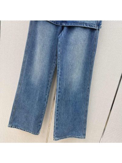 Loewe Denim Wide-Leg Pants in Blue