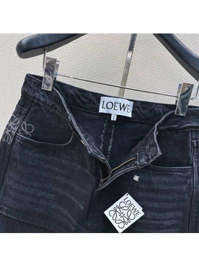 Loewe Denim Wide-Leg Pants in Navy