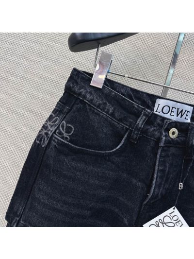 Loewe Denim Wide-Leg Pants in Navy