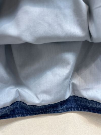 Loewe Embroidered Denim Mini Skirt in Blue