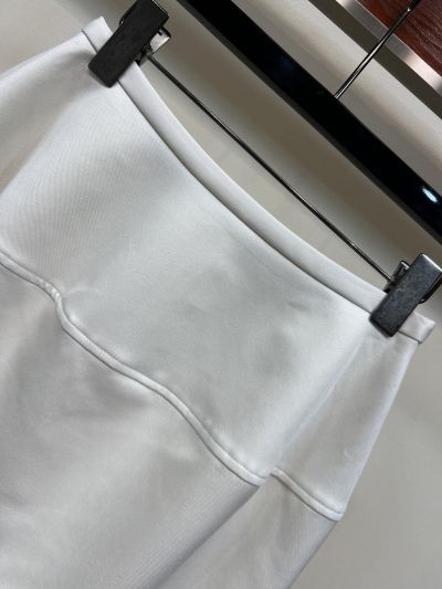 Loewe Embroidered Pleated Mini Skirt in White