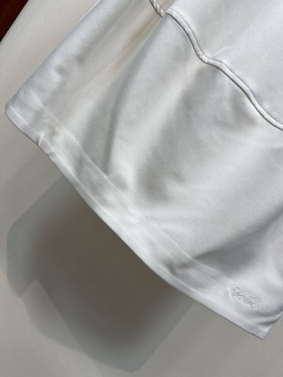 Loewe Embroidered Pleated Mini Skirt in White