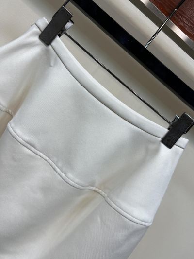 Loewe Embroidered Pleated Mini Skirt in White