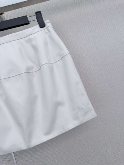 Loewe Embroidered Skirt in White