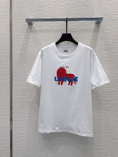 Loewe Embroidered T-Shirt in White