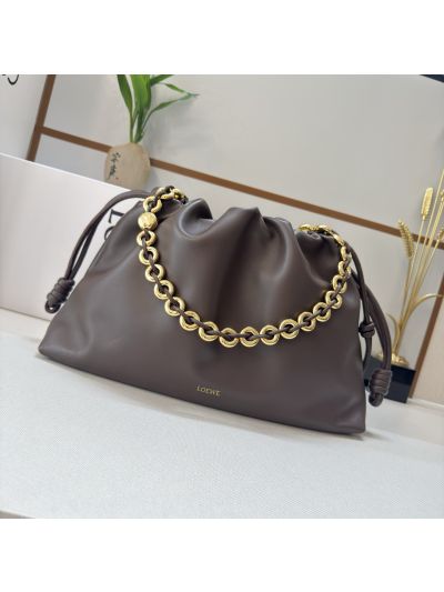 Loewe Flamenco Purse Large Bag in Olive Green Nappa Leather