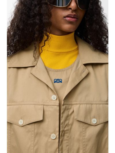 Loewe Oversized Button-Front Set in Beige and Yellow