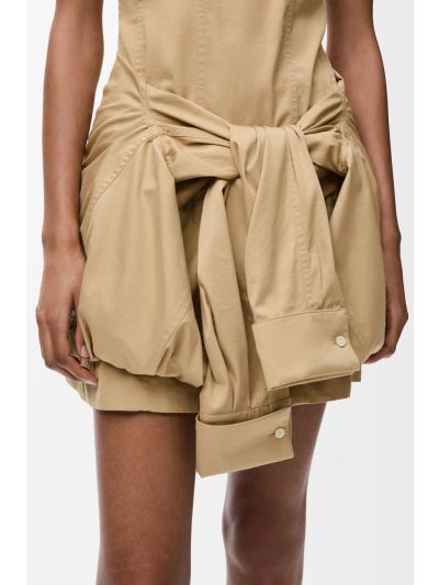 Loewe Oversized Button-Front Set in Beige and Yellow