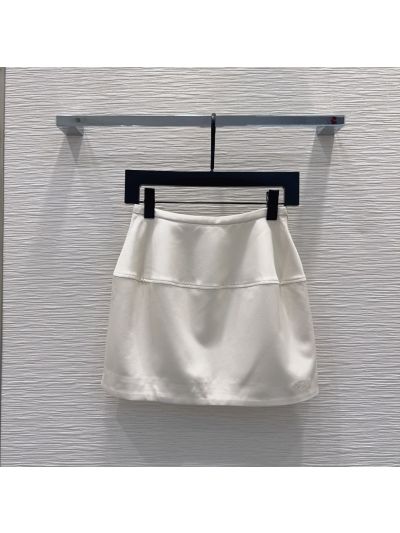 Loewe Pleated Mini Skirt in White
