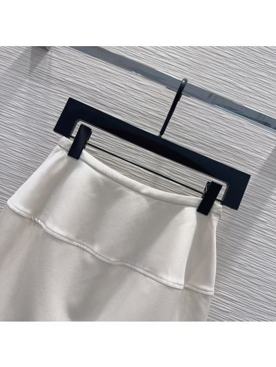 Loewe Pleated Mini Skirt in White