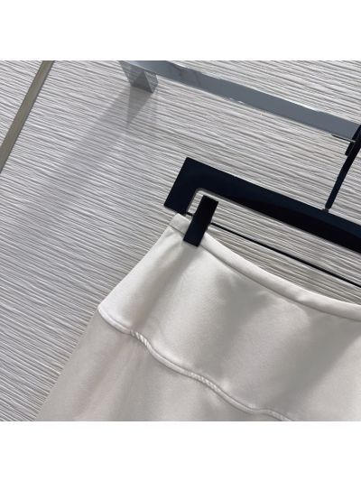 Loewe Pleated Mini Skirt in White