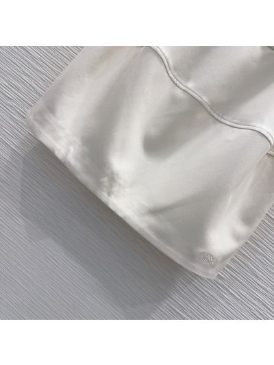 Loewe Pleated Mini Skirt in White