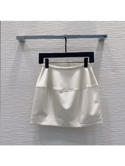 Loewe Pleated Mini Skirt in White