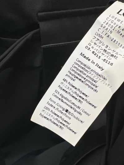 Loewe Short Sleeve Embroidered Dress in Black