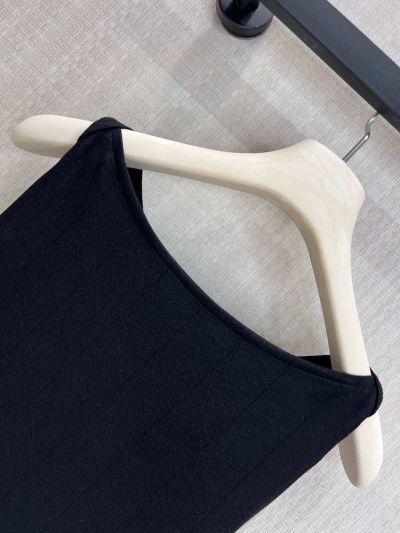 Loewe Sleeveless Embroidered Top in Navy and White