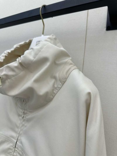 Loewe Stand Collar Silk Jacket in White
