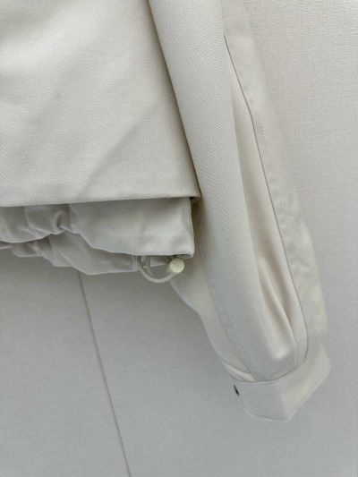 Loewe Stand Collar Silk Jacket in White