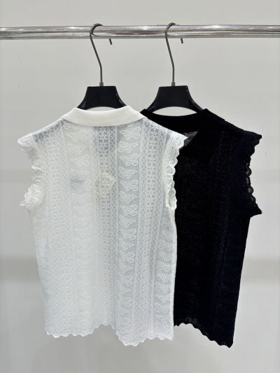 Loewe Turn-Down Collar Embroidered Top