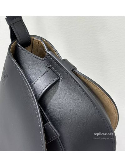 Loewe Gate Dual Small Bag Black Embroidered Strap