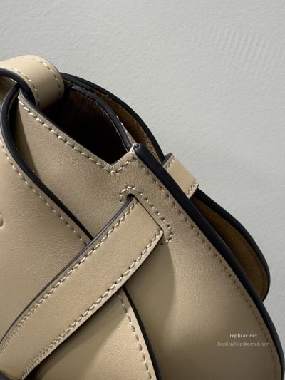 Loewe Gate Dual Small Bag Light Beige Embroidered Strap