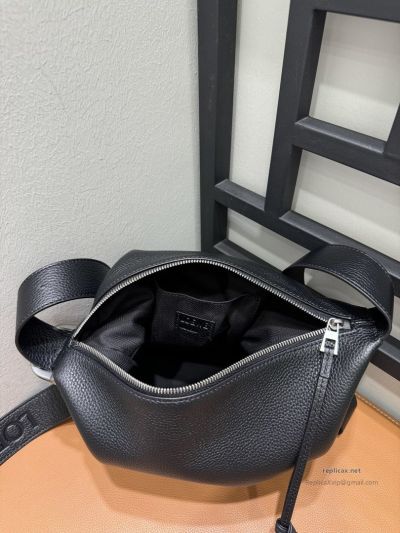 Loewe Loop Hobo Bag Black Grained Calfskin