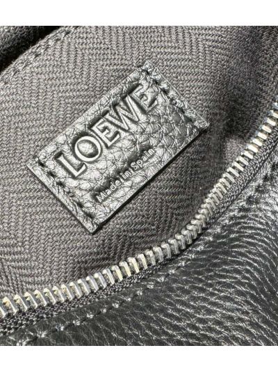 Loewe Loop Hobo Bag Black Grained Calfskin