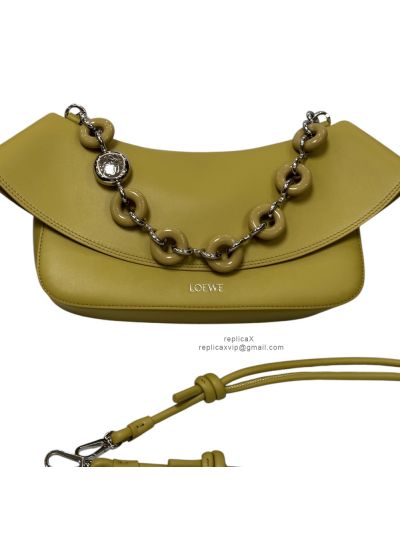 Loewe Medium Ola Crossbody Bag Yellow Smooth Calfskin 