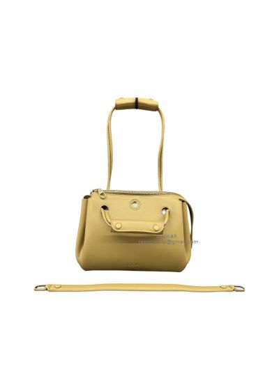 Loewe Small Madrid Shoulder Crossbody Top Handle Bags Yellow Supple Calfskin 