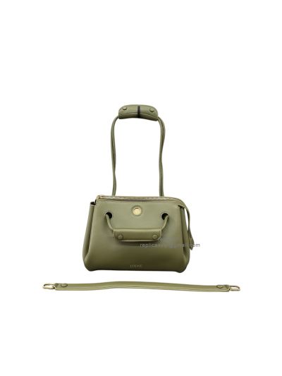 Loewe Small Madrid Shoulder Crossbody Top Handle Bags Green Supple Calfskin 