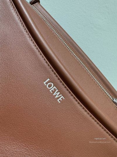 Loewe Whisker Handbag Glazed Calfskin Brown