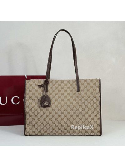 Gucci Londra Large Tote Bag 875056 in Beige/Brown
