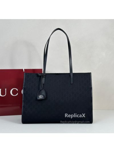 Gucci Londra Large Tote Bag 875056 in Dark Grey and Black