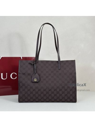 Gucci Londra Large Tote Bag 875056 in Sand and Dark Brown