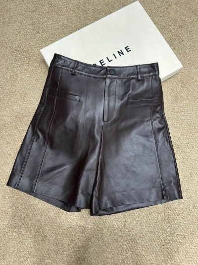 Loro Piana Lambskin Button-Front Pants in Black