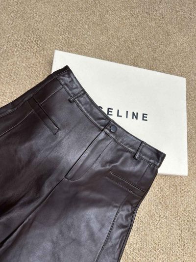 Loro Piana Lambskin Button-Front Pants in Black