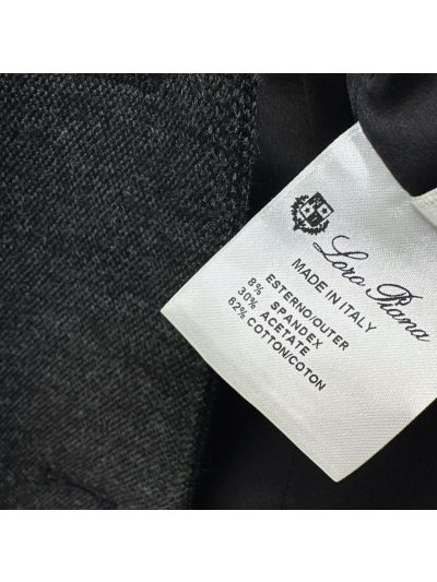 Loro Piana Turn-Down Collar Double-Breasted Coat in Navy