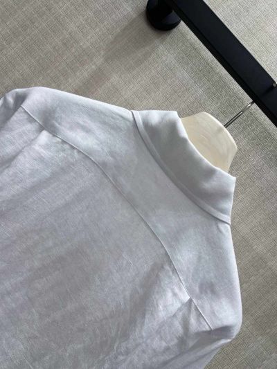 Loro Piana Turn-Down Collar Embroidered Shirt in White