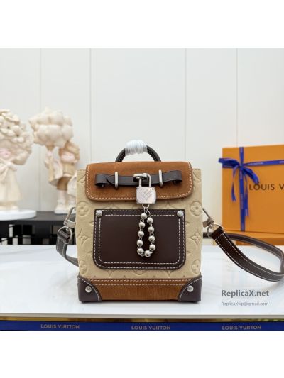 Louis Vuitton Beige and Brown Monogram Flap Crossbody Bag