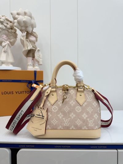 Louis Vuitton Alma BB Beige Monogram Dome Top Handle Bag M25728