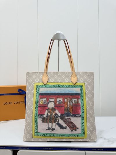 Louis Vuitton Beige Monogram Illustrated Tote