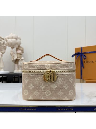 Louis Vuitton Beige Monogram Top Handle Vanity Case