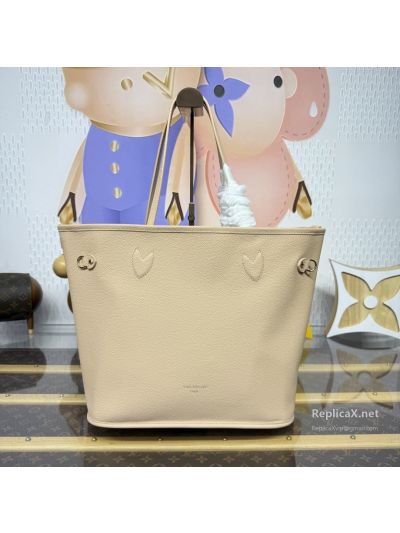 Louis Vuitton Beige Tall Tote with Monogram Reverse View