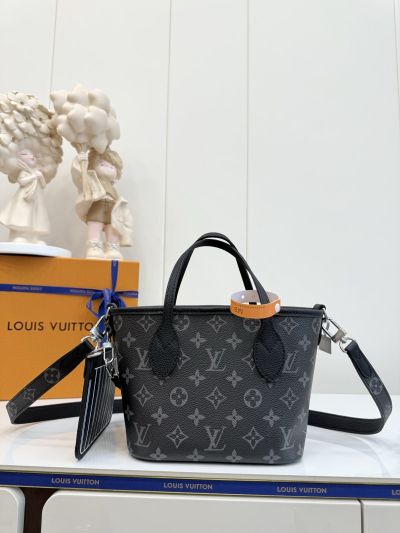 Louis Vuitton Black and Gray Monogram Mini Tote