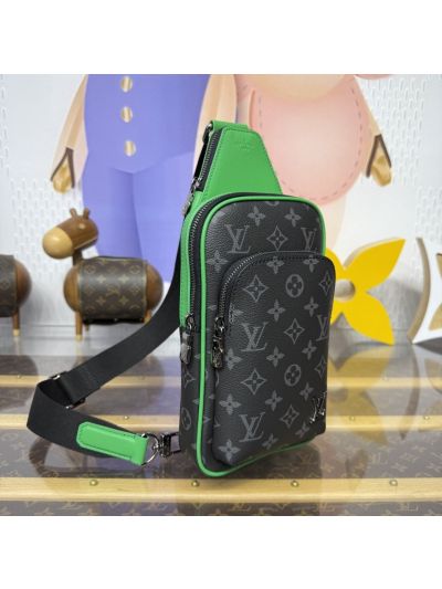 louis-vuitton-black-and-gray-monogram-sling-bag-with-green-trim-rxlvj01297-02