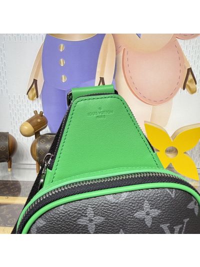 louis-vuitton-black-and-gray-monogram-sling-bag-with-green-trim-rxlvj01297-05