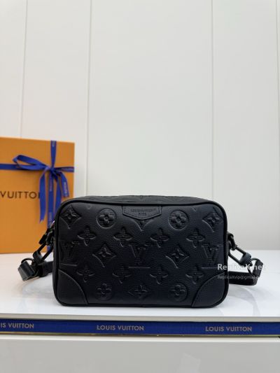 Louis Vuitton Black Embossed Monogram Camera Bag M26737